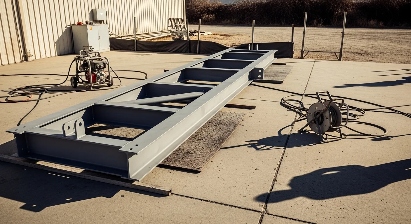 Restored industrial equipment after professional blasting and preparation