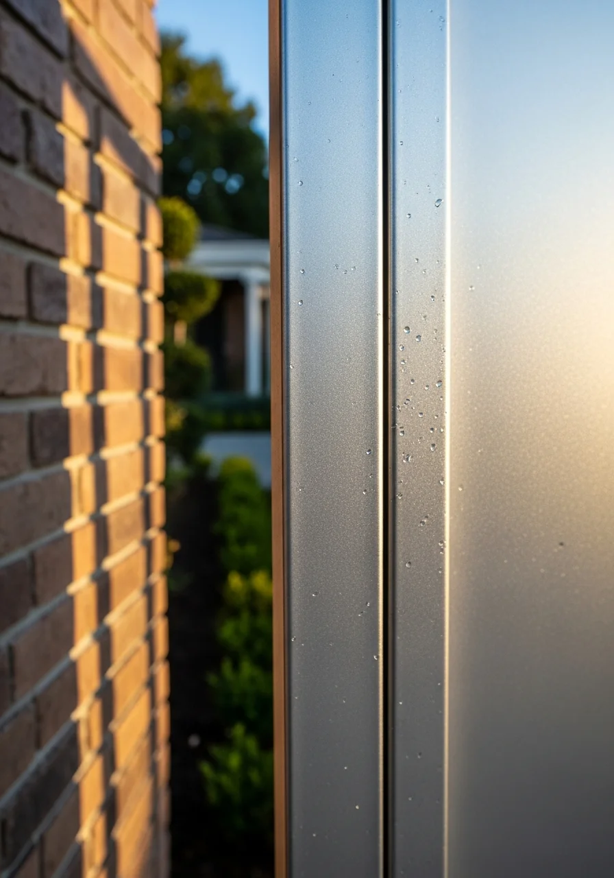 Detail of an East Bay home exterior with quality finishes and professional landscaping.